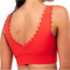 IVL Red Scalloped Bra